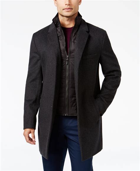 michael kors wool coat mens|Michael Kors zip closure coats.